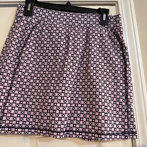 Pink and Black Patterned Women's Skort